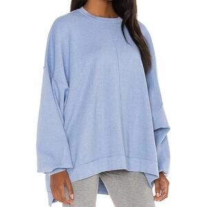 Free People oversized Uptown Pullover Sweater In Baby Blue